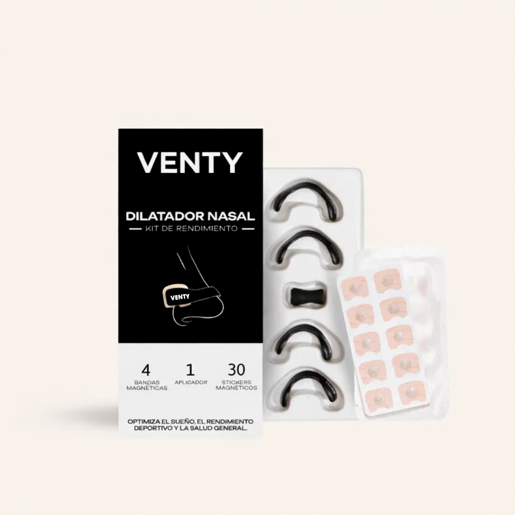 Venty Kit - Tiras Nasales Magnéticas. Mejora tu sueño, rendimiento deportivo & bienestar