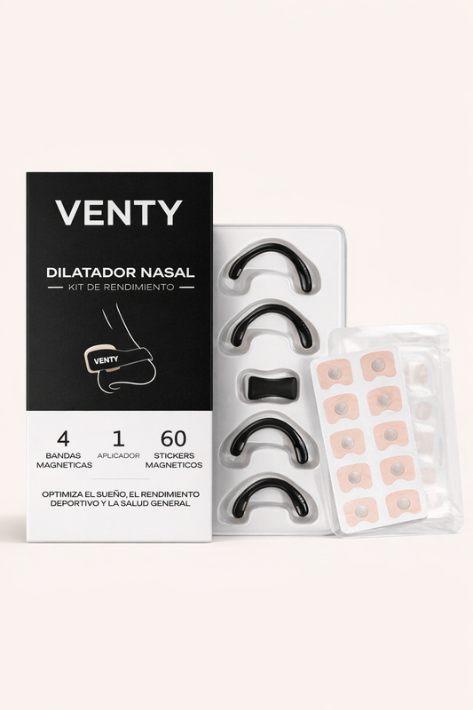 Venty Kit - Tiras Nasales Magnéticas. Mejora tu sueño, rendimiento deportivo & bienestar